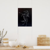Friesian Rearing Black & White Poster (Keuken)