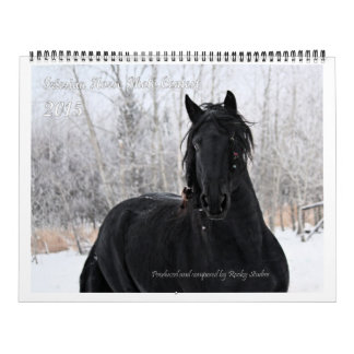 Friesian Reusachtige Foto van het Paard Kalender