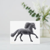 Friesian Running Free Briefkaart (Staand voorkant)