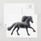 Friesian Running Free Briefkaart (Voorkant / Achterkant)