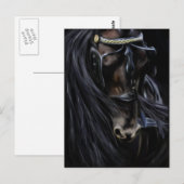 Friesian Spirit - Paardschildering Briefkaart (Voorkant / Achterkant)