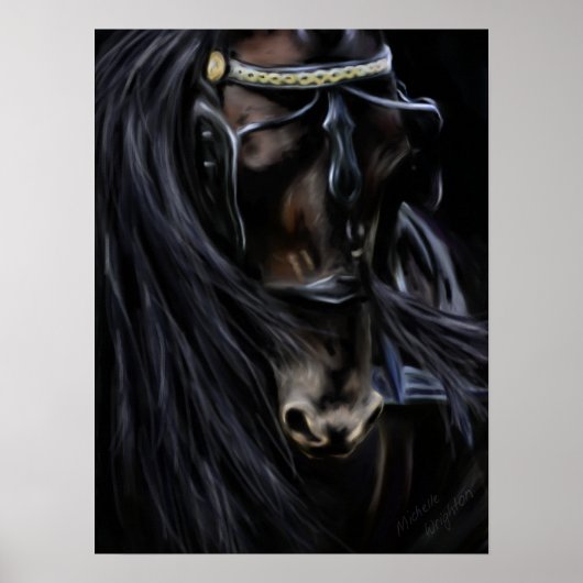 Friesian Spirit - Paardschildering Poster (Voorkant)