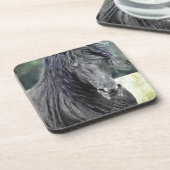 Friesian Stallion Bier Onderzetter (Linkerzijde)