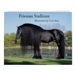 Friesian Stallion Calendar van momenten door Lori Kalender