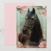 Friesian Stallion DIAMOND - Wenskaart Bedankkaart (Voorkant / Achterkant)