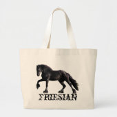 Friesian Stallion Grote Tote Bag (Voorkant)