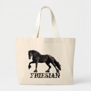 Friesian Stallion Grote Tote Bag