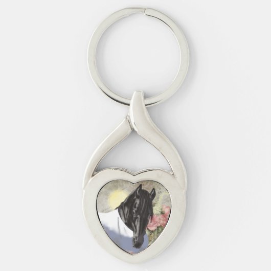 Friesian Stallion - Sleutelhanger (Voorkant)