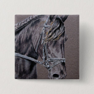Friesian Vierkante Button 5,1 Cm