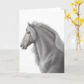 Friesian Wenskaart van de Hengst Kaart (Gele Bloem)