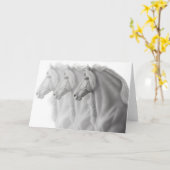 Friesian Wenskaart van Paarden Kaart (Gele Bloem)