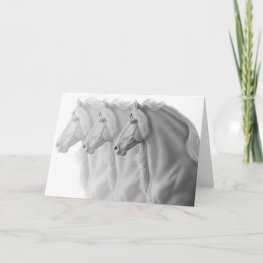 Friesian Wenskaart van Paarden Kaart (Voorkant)