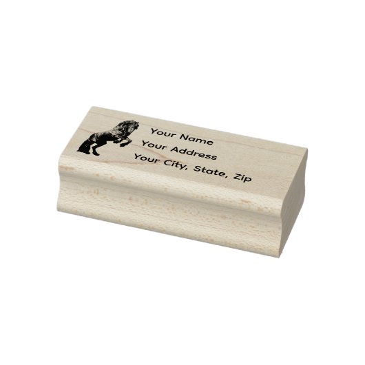 Friesian, zwarte hengst, Persoonlijk Adres stempel (Stempel)