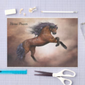 Friesisch bruin paard dat zich voortplant met slec tissuepapier (Craft)