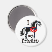 friesisch paard, celtisch ontwerp magneet (Voorkant / Achterkant)