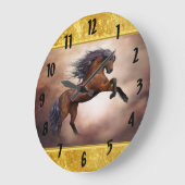 Friesisch paard dat zich voortplant met slechte wo grote klok (Hoek)