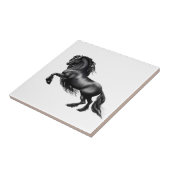 Friesisch paard, de zwarte schoonheid tegeltje (Zijkant)