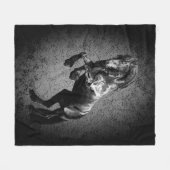 Friesisch paard, zwarte schoonheidshengst, gekarto fleece deken (Voorkant (Horizontaal))