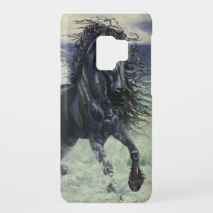 "Friesisch Storm" paard van de zwarte hengst in de Case-Mate Samsung Galaxy S9 Hoesje