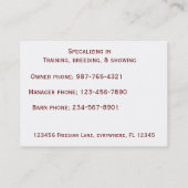 Friesisch Visitekaartje, 101 Visitekaartje (Achterkant)