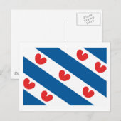 Friesland Flag Briefkaart (Voorkant / Achterkant)