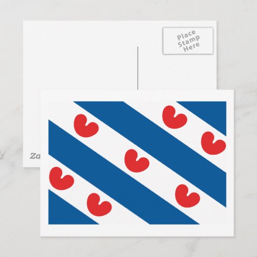 Friesland Flag Briefkaart (Voorkant / Achterkant)