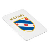 Friesland Flag Gepersonaliseerd Magneet (Rechterzijde)