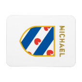Friesland Flag Gepersonaliseerd Magneet (Horizontaal)