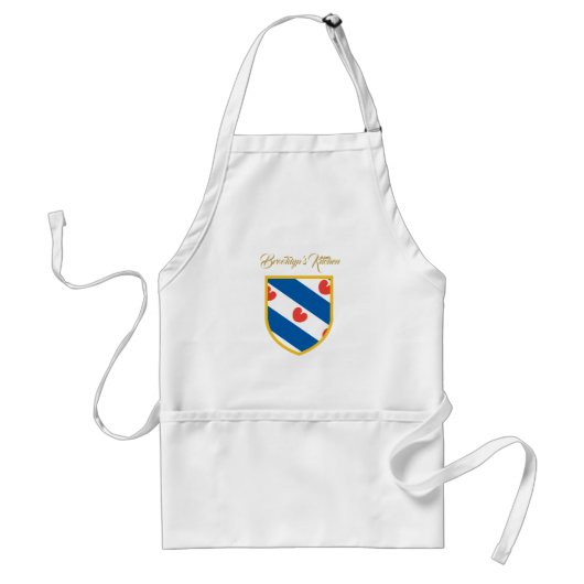Friesland Flag Gepersonaliseerd Standaard Schort (Voorkant)
