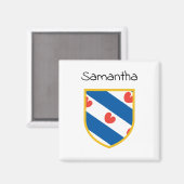 Friesland Flag Magneet (Voorkant / Achterkant)