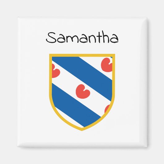 Friesland Flag Magneet (Voorkant)