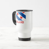 Friesland Flag met naam Reisbeker (Voorkant links)