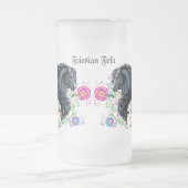 Friesland Paard, Hengst, Volksbloemen Matglas Bierpul (Center)