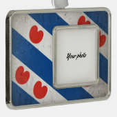 Friesland Verzilverd Omlijst Ornament (Rechts)