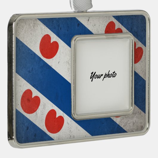 Friesland Verzilverd Omlijst Ornament (Rechts)