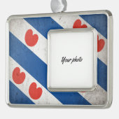 Friesland Verzilverd Omlijst Ornament (Links)