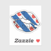 Friesland West Friese Lipstick Liefde Vlag Sticker (Vel)