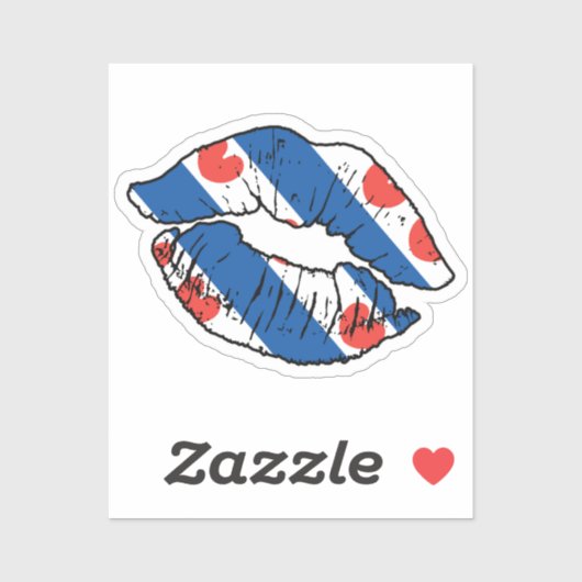 Friesland West Friese Lipstick Liefde Vlag Sticker (Vel)