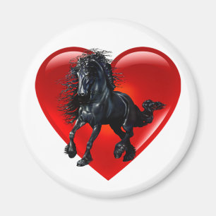 Friessiaanse hengst-paardenroodharsliefde magneet