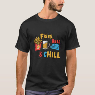 Friet, bier en chill t-shirt