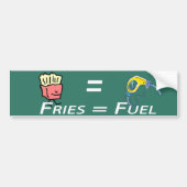 friet = brandstof bumpersticker (Voorkant)