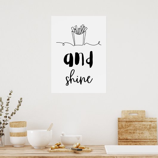 Friet en glans poster (Keuken)