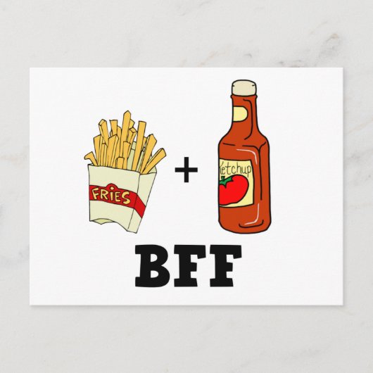 friet en ketchup BFF Briefkaart (Voorkant)