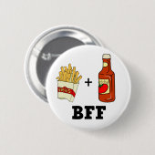 friet en ketchup BFF Ronde Button 5,7 Cm (Voorkant /achterkant)