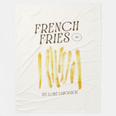 Friet is mijn liefdestaal fleece deken (Voorkant)