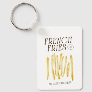 Friet is mijn liefdestaal metal Sleutelhanger