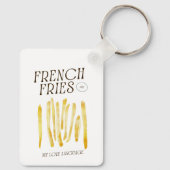 Friet is mijn liefdestaal metal Sleutelhanger (Achterkant)