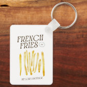 Friet is mijn liefdestaal metal Sleutelhanger (Achterkant)
