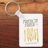 Friet is mijn liefdestaal metal Sleutelhanger (Voorkant)