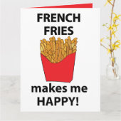 friet maakt me blij friet kaart (Gele Bloem)